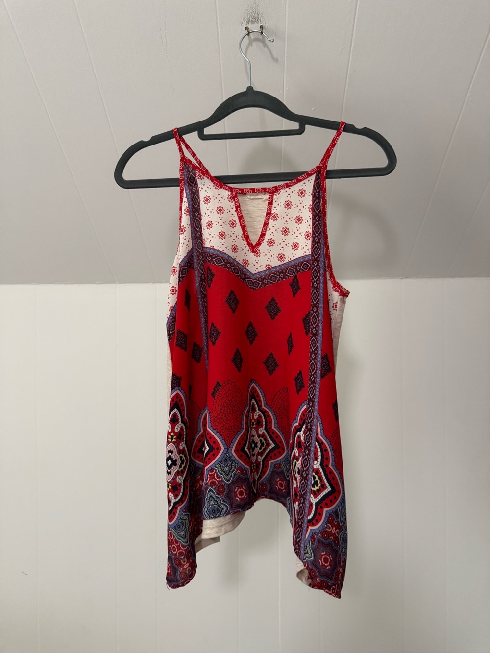 Rewind | Red, White, Blue Spaghetti Strap Tank Top, Size S (juniors)